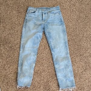 7 For All Mankind Light Wash Ankle Jeans